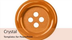  Presentation with orange peel isolated - Amazing presentation theme having orange button isolated on white backdrop and a gold colored foreground