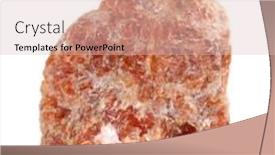  Presentation with mineral - Presentation theme with orange calcite mineral rock background and a lemonade colored foreground