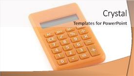  Presentation with orange peel isolated - Presentation theme featuring orange calculator isolated on white background and a  colored foreground