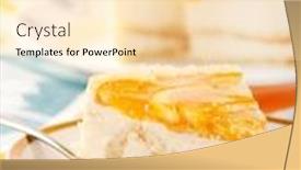  Presentation with cheesecake - Presentation theme having orange cheesecake background and a blonde colored foreground