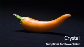  Presentation with rainbow over orad - Beautiful theme featuring orange-chili-pepper-isolated-over backdrop and a wine colored foreground