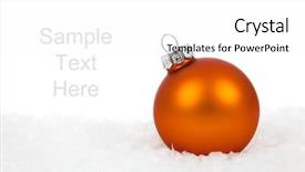  Presentation with christmas borders ornament border - Theme consisting of orange christmas ornaments baubles background and a white colored foreground