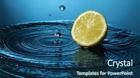 Presentation with blue orange - Audience pleasing PPT layouts consisting of orange citrus in blue water backdrop and a ocean colored foreground
