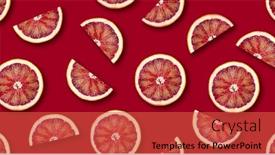  Presentation with citrus - Presentation with orange-citrus-slices-seamless-backdrop background and a red colored foreground