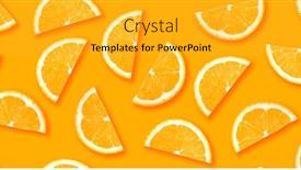  Presentation with citrus - Colorful presentation theme enhanced with orange-citrus-slices-seamless-backdrop backdrop and a gold colored foreground