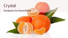  Presentation with orange - Slides enhanced with orange clementines tangerines or mandarines background and a lemonade colored foreground