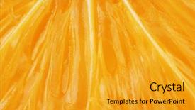  Presentation with orange abstract - Presentation enhanced with orange close-up background and a gold colored foreground