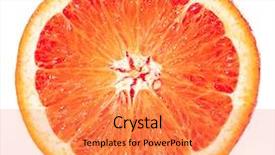  Presentation with orange peel isolated - PPT theme consisting of orange closeup isolated background and a coral colored foreground