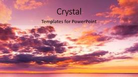  Presentation with paradise - Slide deck enhanced with orange clouds - glowing paradise magnificent view background and a coral colored foreground