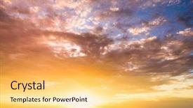  Presentation with heaven - Cool new presentation with orange clouds - morning glory in heaven backdrop and a yellow colored foreground