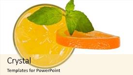  Presentation with cocktail - Colorful theme enhanced with orange cocktail from top view backdrop and a yellow colored foreground