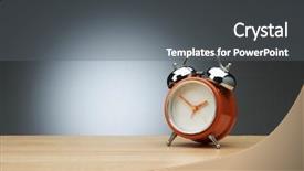  Presentation with color orange - Amazing slide set having orange color vintange alarm onthe backdrop and a gray colored foreground