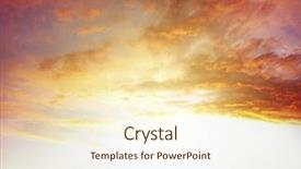  Presentation with party orange color - Presentation theme consisting of orange colors in summer sky background and a cream colored foreground