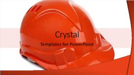  Presentation with blue orange white - PPT layouts featuring orange construction helmet on white background and a red colored foreground