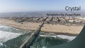  Presentation with huntington - Cool new theme with orange county - aerial view of surf backdrop and a light blue colored foreground
