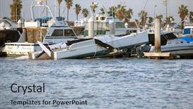  Presentation with destruction - Slide set enhanced with orange county - huntington harbor california january 19th background and a  colored foreground