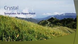  Presentation with lily flower - Slide set enhanced with orange-day-lily-flower-field background and a sky blue colored foreground