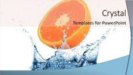  Presentation with rain water harvesting - Colorful PPT layouts enhanced with orange dropped into water splash backdrop and a lemonade colored foreground