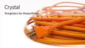  Presentation with orange - PPT theme featuring orange extension cord background and a white colored foreground