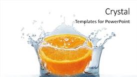  Presentation with water splash - Colorful presentation enhanced with orange falls into the water backdrop and a  colored foreground