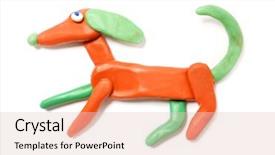  Presentation with white clay tiled roof - Amazing slide set having plasticine dog on a white backdrop and a lemonade colored foreground