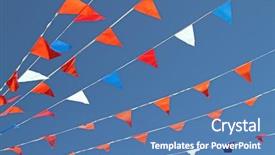  Presentation with orange - Cool new slide set with orange flags celebrating queens day backdrop and a teal colored foreground