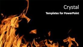  Presentation with flame - Slides having orange-flame-corner-isolated background and a black colored foreground