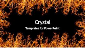  Presentation with flame - Audience pleasing PPT theme consisting of orange flame frame isolated on black background backdrop and a black colored foreground