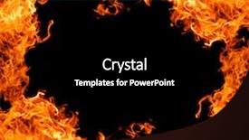  Presentation with flame - Slides having orange flame frame isolated background and a black colored foreground