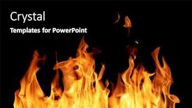  Presentation with flame - Slide set enhanced with orange-flame-isolated-on-black background and a black colored foreground