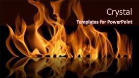  Presentation with flame - Slide deck consisting of orange-flame-isolated-on-black background and a wine colored foreground