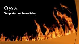  Presentation with flame - PPT theme having orange-flame-isolated-on-black background and a black colored foreground