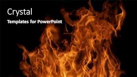  Presentation with flame - PPT theme consisting of orange-flame-isolated-on-black background and a black colored foreground