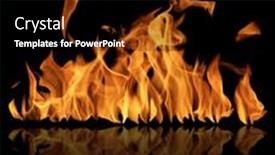  Presentation with flame - Presentation theme having orange-flame-isolated-on-black background and a black colored foreground