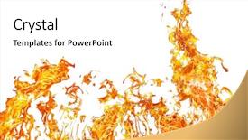  Presentation with flame - Amazing presentation having orange flame isolated on white backdrop and a white colored foreground