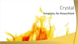  Presentation with flame - PPT layouts featuring orange-flame-isolated-on-white background and a white colored foreground