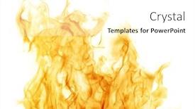  Presentation with flame - Presentation consisting of orange-flame-isolated-on-white background and a white colored foreground