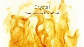  Presentation with flame - PPT theme enhanced with orange-flame-isolated-on-white background and a cream colored foreground