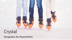  Presentation with skating - Slide deck enhanced with orange foot - closeup of legs in skating background and a lemonade colored foreground