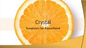  Presentation with orange fruit - PPT layouts consisting of orange fruit isolated on white background and a yellow colored foreground