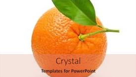  Presentation with orange fruit - Beautiful slides featuring orange-fruit-isolated-on-white backdrop and a coral colored foreground