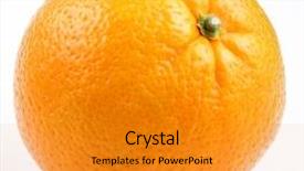  Presentation with orange fruit - PPT theme consisting of orange fruit isolated background and a gold colored foreground