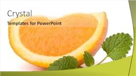  Presentation with orange fruit - Beautiful theme featuring orange-fruit-segment-and-citron backdrop and a white colored foreground