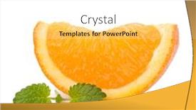  Presentation with orange fruit - Audience pleasing PPT theme consisting of orange-fruit-segment-and-citron backdrop and a white colored foreground