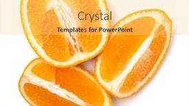  Presentation with orange slice - PPT layouts featuring orange fruit slice isolated on white background closeup food background flat lay top view background and a yellow colored foreground