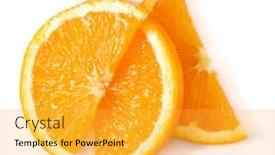  Presentation with orange slice - PPT theme having orange fruit slice layout isolated on white background closeup food background flat lay top view background and a yellow colored foreground