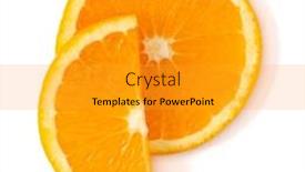  Presentation with orange slice - Audience pleasing PPT theme consisting of orange fruit slice layout isolated on white background closeup food background flat lay top view backdrop and a gold colored foreground