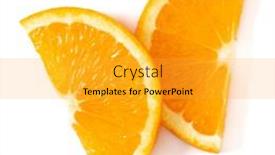  Presentation with orange slice - Presentation theme with orange-fruit-slice-layout-isolated background and a gold colored foreground