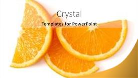  Presentation with orange fruit - PPT theme consisting of orange-fruit-slice-layout-isolated background and a white colored foreground