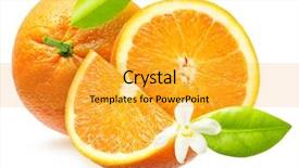  Presentation with orange fruit - Cool new presentation design with orange fruit with leaf backdrop and a gold colored foreground